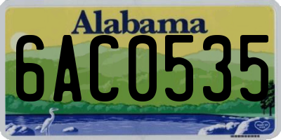 AL license plate 6AC0535