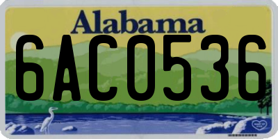 AL license plate 6AC0536