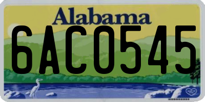 AL license plate 6AC0545