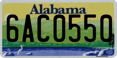 AL license plate 6AC0550