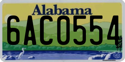 AL license plate 6AC0554