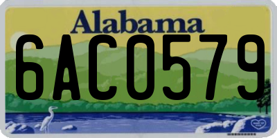 AL license plate 6AC0579