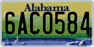 AL license plate 6AC0584