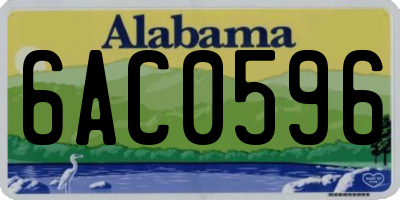 AL license plate 6AC0596