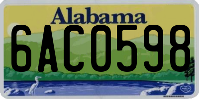 AL license plate 6AC0598