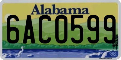 AL license plate 6AC0599