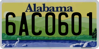 AL license plate 6AC0601