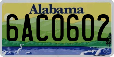 AL license plate 6AC0602