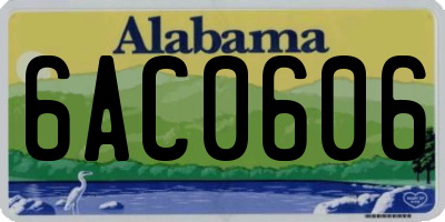 AL license plate 6AC0606