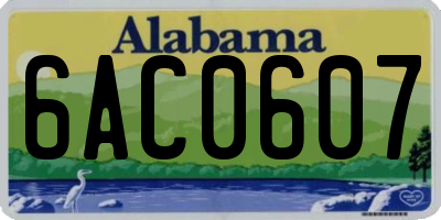 AL license plate 6AC0607