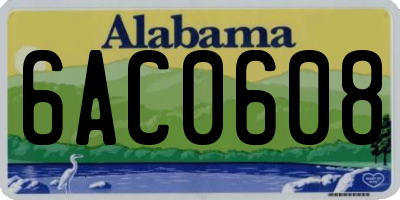 AL license plate 6AC0608