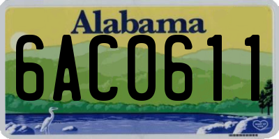 AL license plate 6AC0611