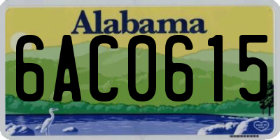 AL license plate 6AC0615