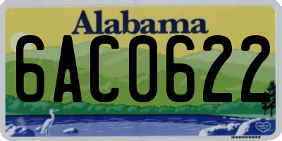 AL license plate 6AC0622