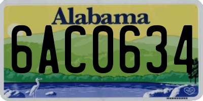 AL license plate 6AC0634