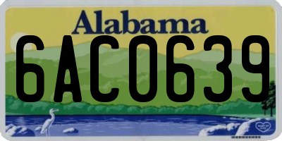AL license plate 6AC0639