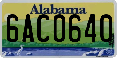 AL license plate 6AC0640