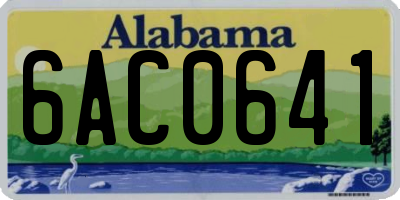 AL license plate 6AC0641