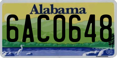 AL license plate 6AC0648