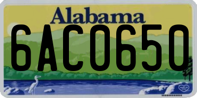 AL license plate 6AC0650