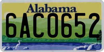 AL license plate 6AC0652