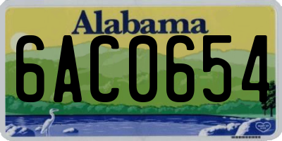 AL license plate 6AC0654