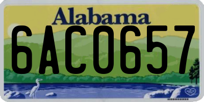 AL license plate 6AC0657