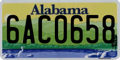 AL license plate 6AC0658