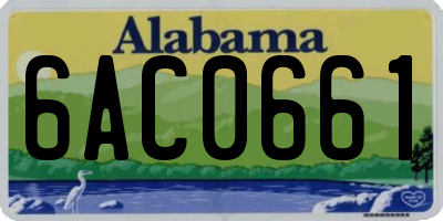 AL license plate 6AC0661