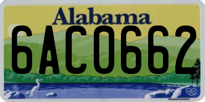 AL license plate 6AC0662