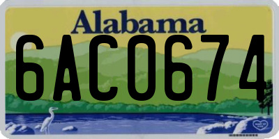AL license plate 6AC0674