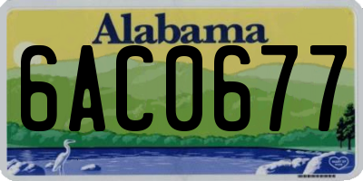 AL license plate 6AC0677