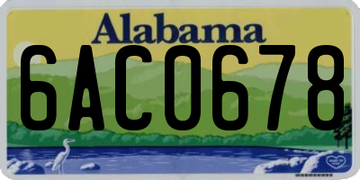 AL license plate 6AC0678