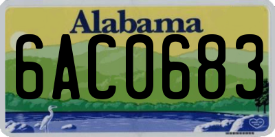AL license plate 6AC0683