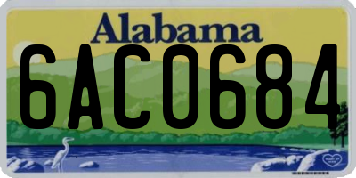 AL license plate 6AC0684