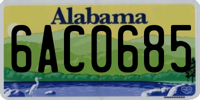 AL license plate 6AC0685