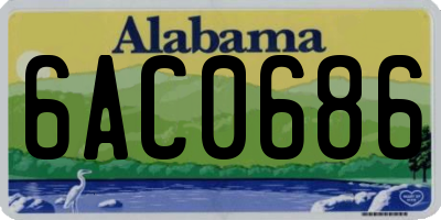 AL license plate 6AC0686