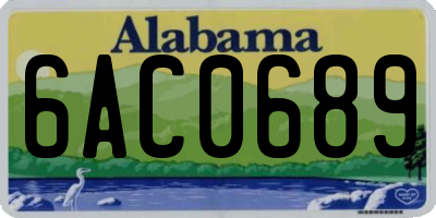 AL license plate 6AC0689