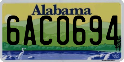 AL license plate 6AC0694
