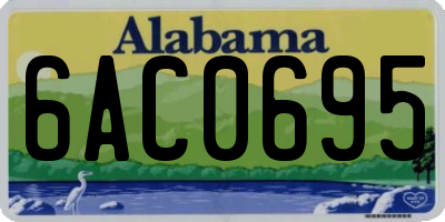 AL license plate 6AC0695