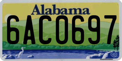 AL license plate 6AC0697