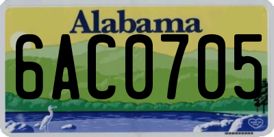AL license plate 6AC0705
