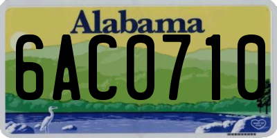 AL license plate 6AC0710