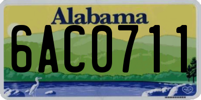 AL license plate 6AC0711