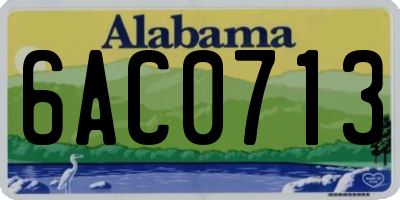 AL license plate 6AC0713