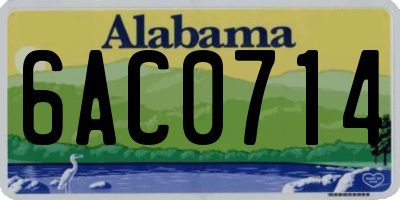 AL license plate 6AC0714