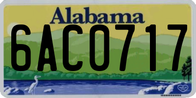 AL license plate 6AC0717