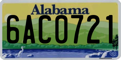 AL license plate 6AC0721