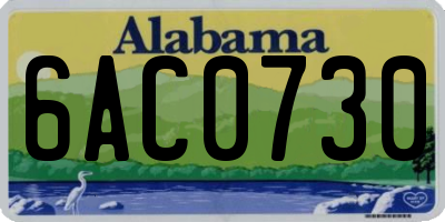 AL license plate 6AC0730