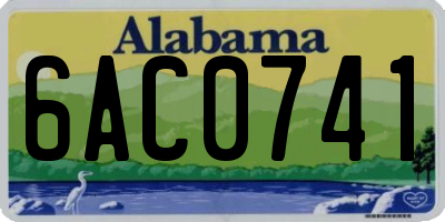 AL license plate 6AC0741